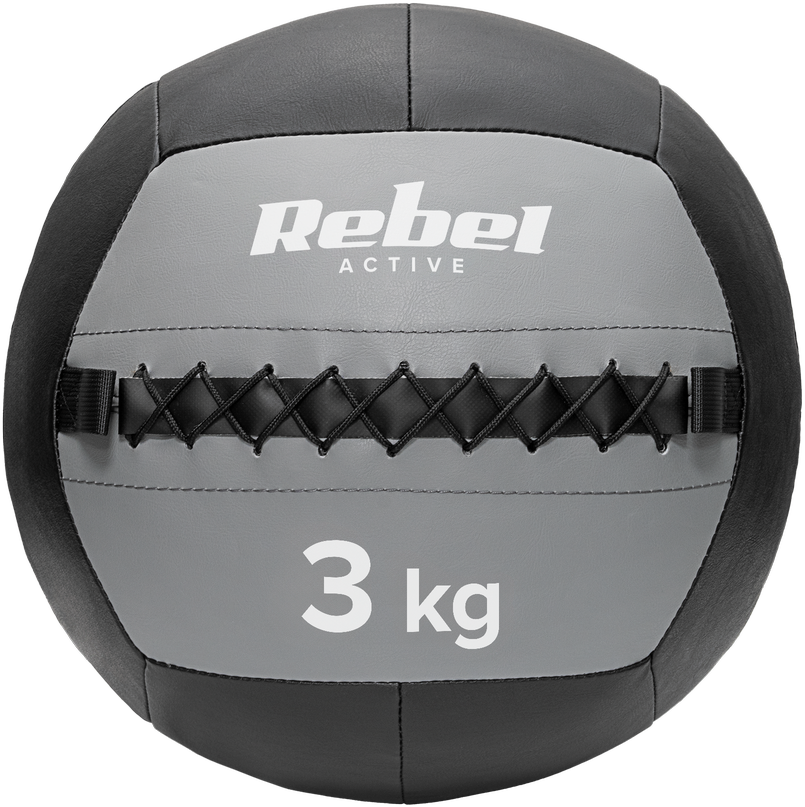 Medicininis kamuolys pratimams 3kg, REBEL ACTIVE