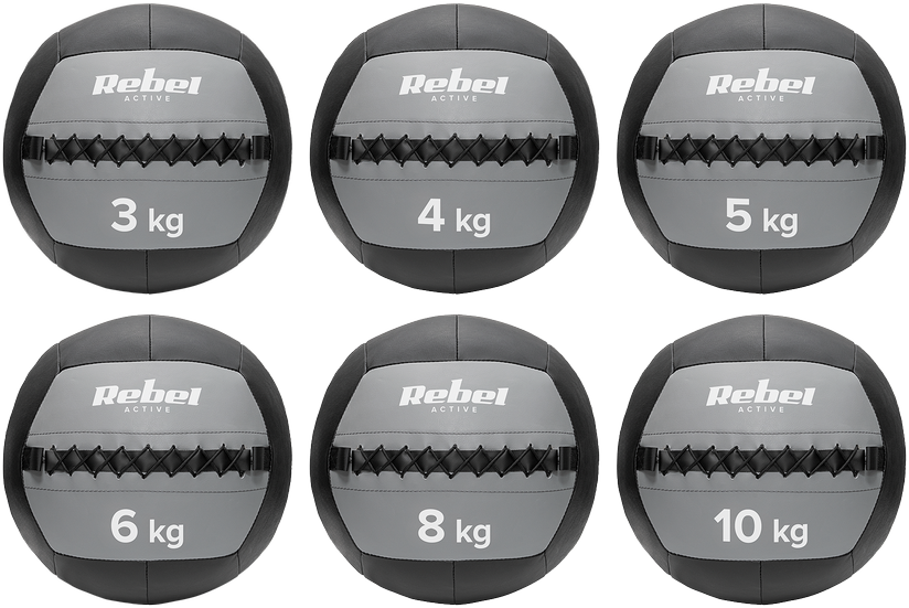 Medicininis kamuolys pratimams 4kg, REBEL ACTIVE