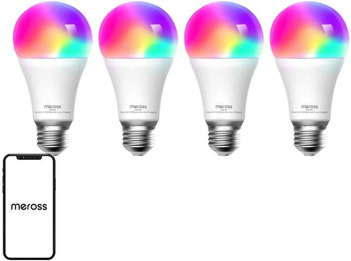 „Meross MSL120“ išmanioji „WiFi“ LED lemputė („HomeKit“) (keturių vienetų pakuotė)
