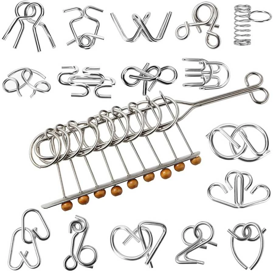Oem Metalinė dėlionė A tipo 8 vnt, - Vielos dėlionės - Loginė dėlionė