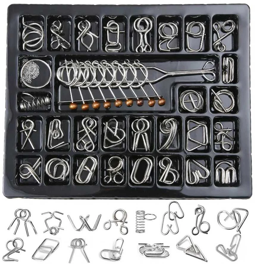Oem Metalinė dėlionė A tipo 8 vnt, - Vielos dėlionės - Loginė dėlionė