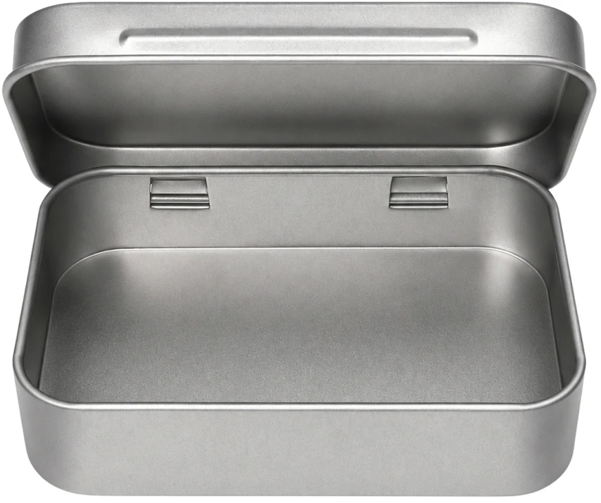Metalinė dėžutė 95x60x21mm, užrakinama plunksnoms ir smulkiems daiktams