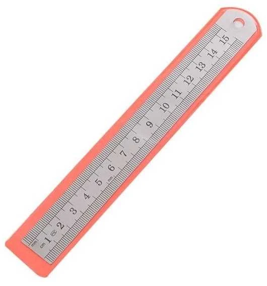 Oem Metalinė liniuotė 15 cm - 6 coliai - 0.3 mm - dvipusė - tiksli