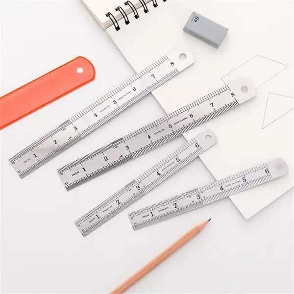 Oem Metalinė liniuotė 15 cm - 6 coliai - 0.3 mm - dvipusė - tiksli