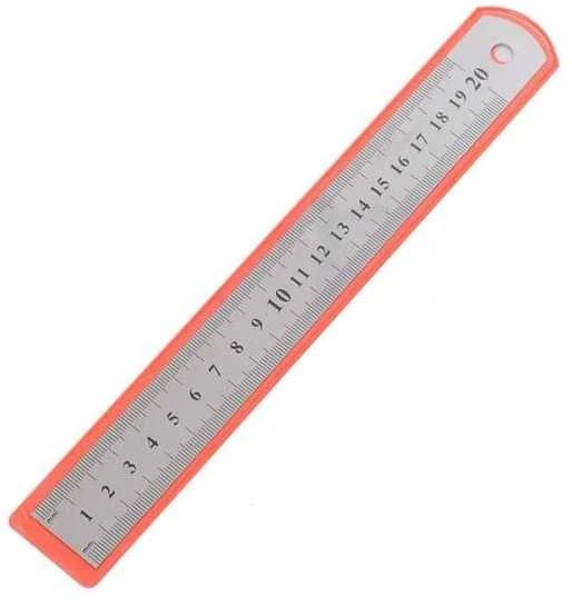 Oem Metalinė liniuotė 20 cm - 8 coliai - 0.3 mm - dvipusė - tiksli