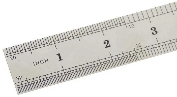 Oem Metalinė liniuotė 30 cm - 12 colių - 0.35 mm - dvipusė - tiksli