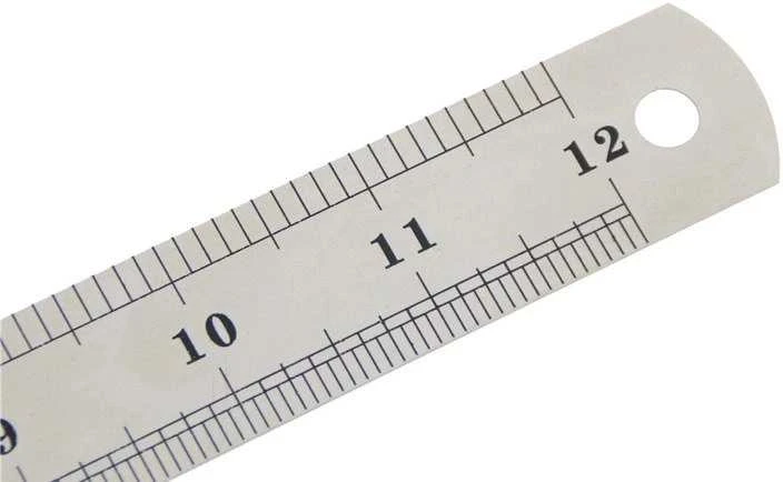 Oem Metalinė liniuotė 30 cm - 12 colių - 1 mm - dvipusė - tiksli