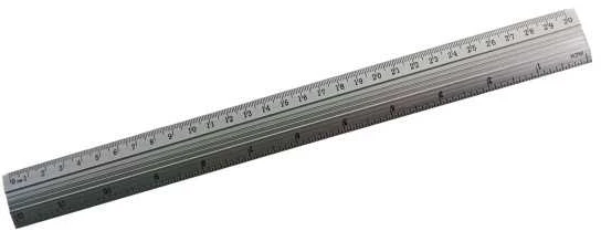 Metalinė liniuotė 30 cm - 12 colių - 1 mm - dvipusė - tiksli