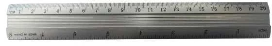 Metalinė liniuotė 30 cm - 12 colių - 1 mm - dvipusė - tiksli