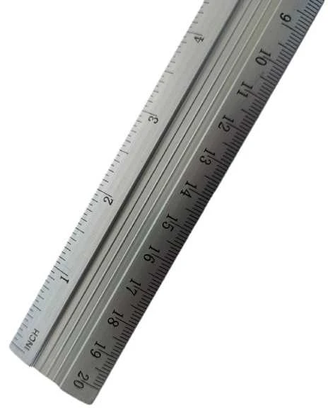 Metalinė liniuotė 30 cm - 12 colių - 1 mm - dvipusė - tiksli