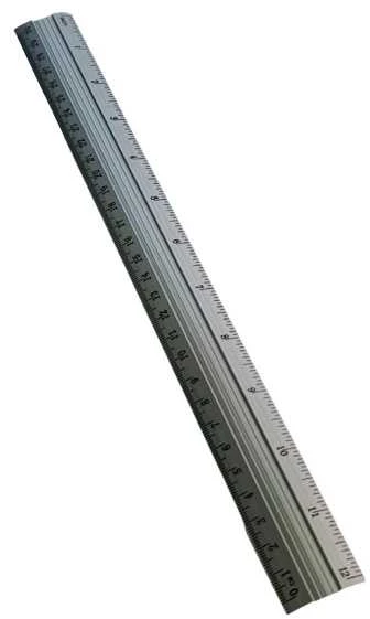 Metalinė liniuotė 30 cm - 12 colių - 1 mm - dvipusė - tiksli