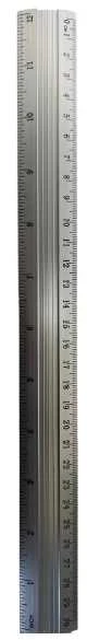 Metalinė liniuotė 30 cm - 12 colių - 1 mm - dvipusė - tiksli