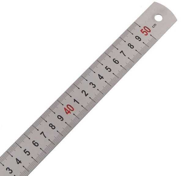 Oem Metalinė liniuotė 50cm - 0.3mm - dvipusė - tiksli