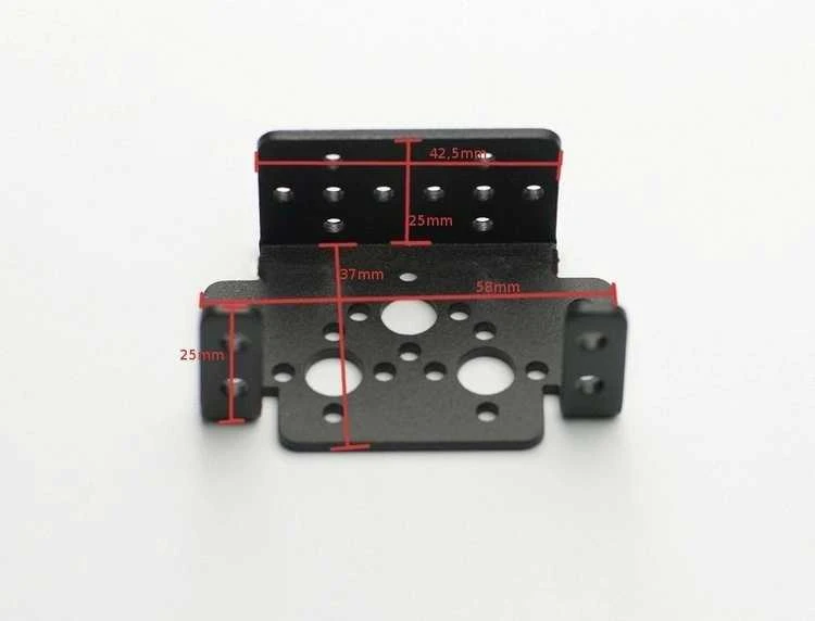 Oem Metalinis daugiafunkcis laikiklis - 58x32mm - skirtas statyti robotus ir "pasidaryk pats" projektams