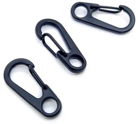Oem Metalinis kabliukas 33x15mm - juodas - Rakto kabliukas - Survival