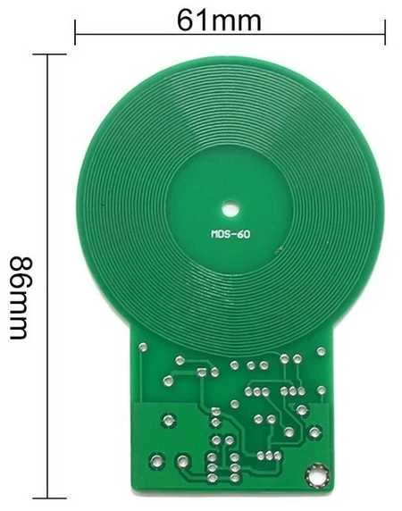 Oem Metalo detektorius 3-5V DIY KIT 60mm - rinkinys metalo detektoriaus statybai