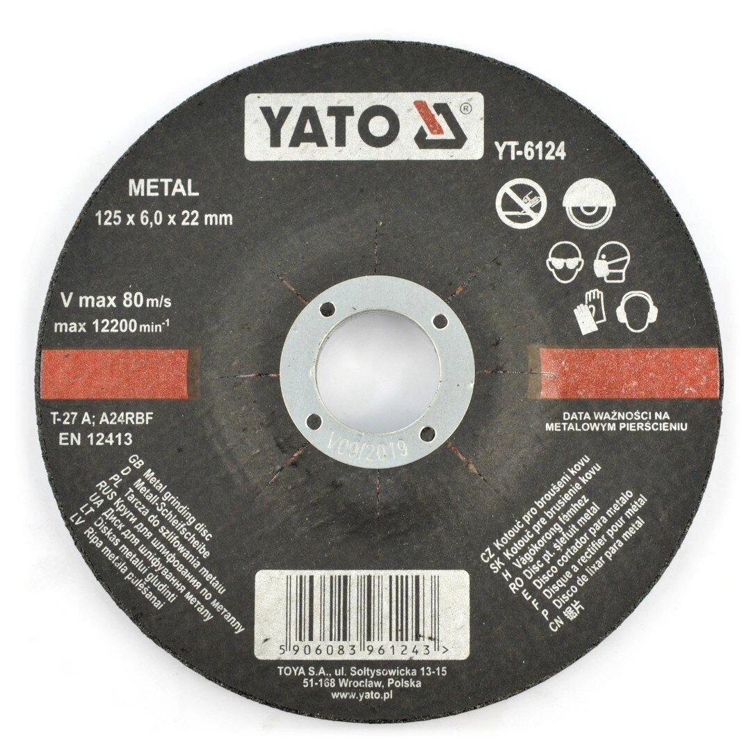Metalo šlifavimo diskas Yato YT-6124 - 125x6mm