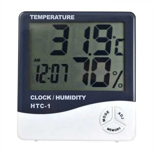 Meteorologinė stotelė - HTC-1 - Namų termometras - Higrometras - Laikrodis - Žadintuvas