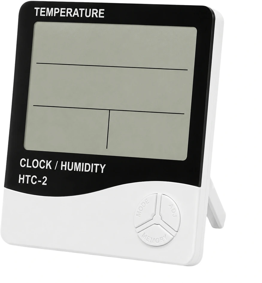 Meteorologinė stotelė - HTC-1 - Namų termometras - Higrometras - Laikrodis - Žadintuvas