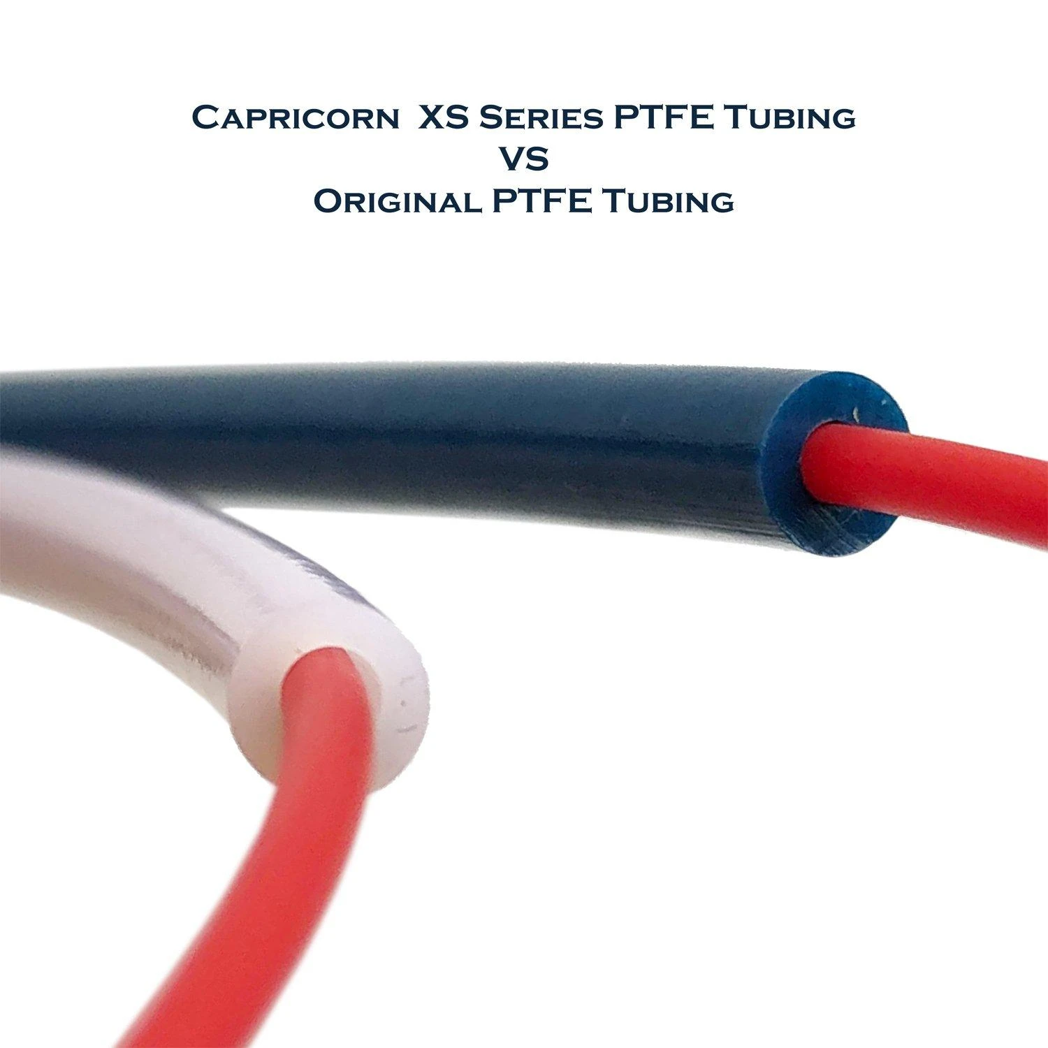 Capricorn XS ir standartinio PTFE vamzdelio palyginimas