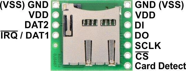 Atminties kortelė MicroSD kortelių skaitytuvo modulis, Pololu 2597