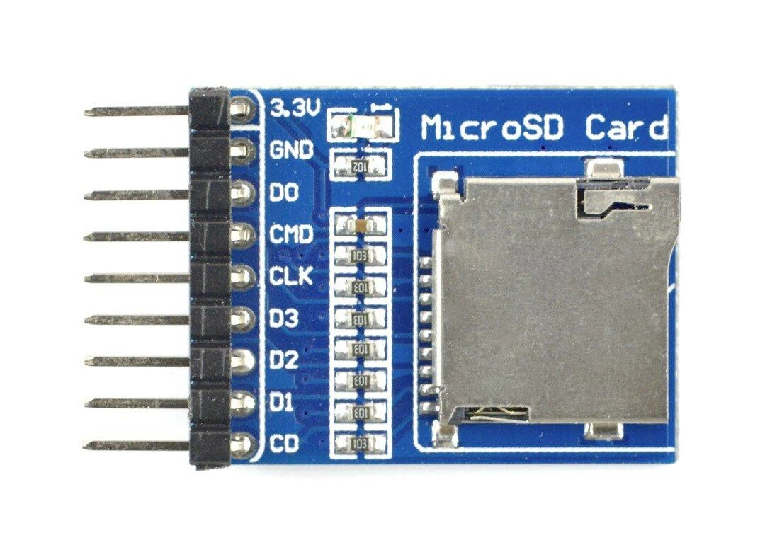 Waveshare 3947 MicroSD modulis su kontaktų išdėstymu