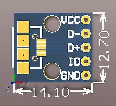 Oem MicroUSB - GPIO plokštė CJMCU