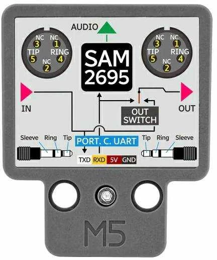 MIDI – valdymo ir garso sintezės modulis – SAM2695 – Įrenginio išplėtimo modulis – M5Stack U187