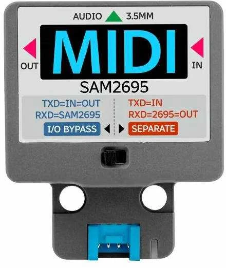 M5Stack MIDI SAM2695 modulis su režimų jungikliu
