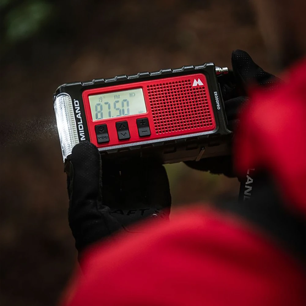 Midland ER300 PRO avarinis radijas su 10000 mAh baterija