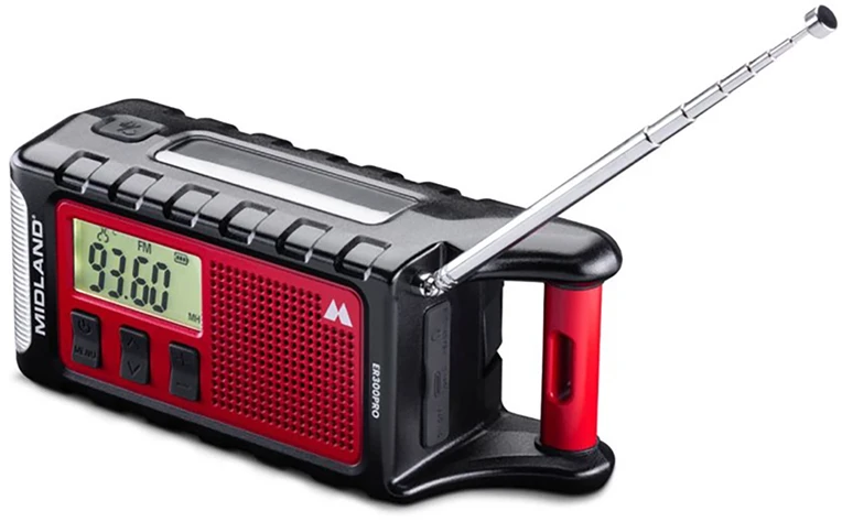 Midland ER300 PRO avarinis radijas su 10000 mAh baterija