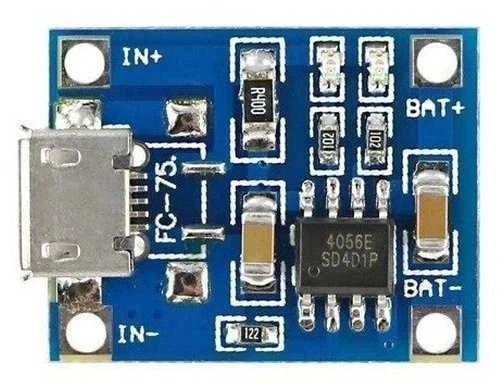 TP4056 įkrovimo modulis su Mikro USB jungtimi