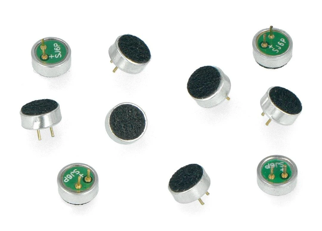 THT mikrofonų rinkinys 6x2.7mm - 10 vienetų