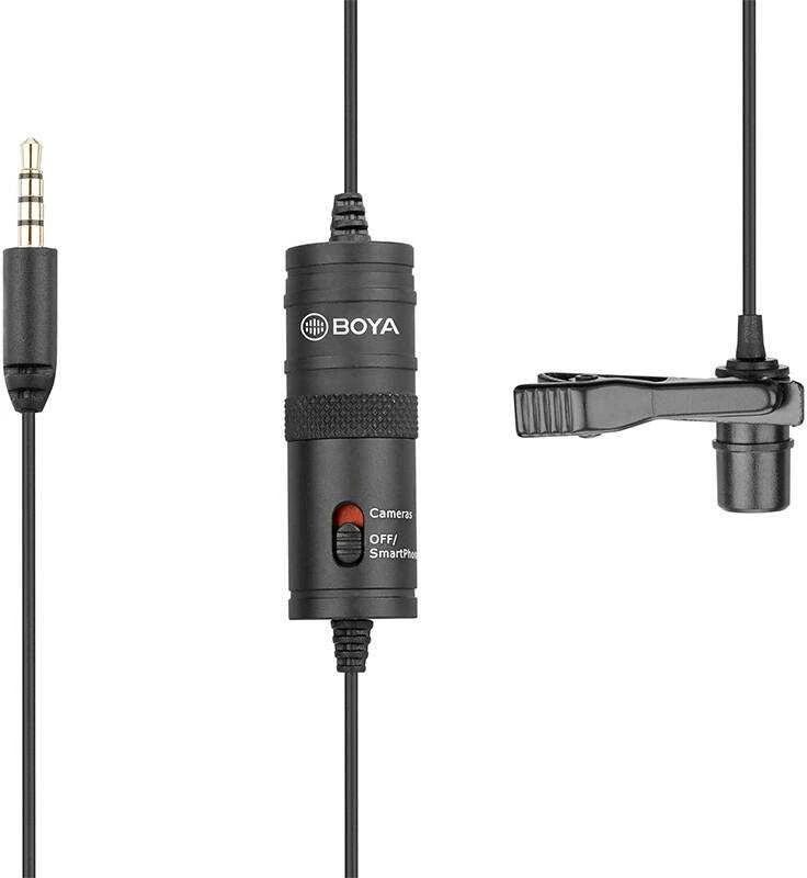 Mikrofonas BOYA 65-18000 HZ, 6.3 mm stereo adapteris, juodas / BY-M1 / BOYA10003