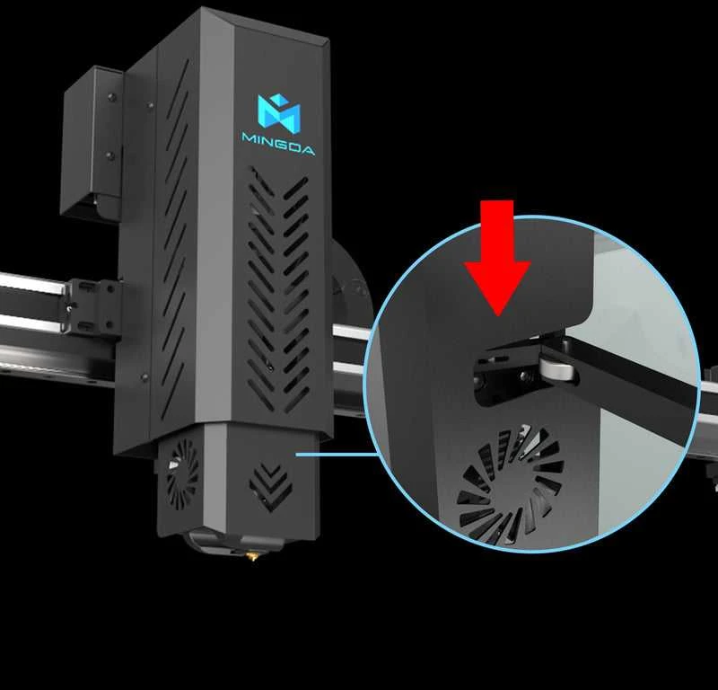 Mingda AD-F4 pjaustytuvo mechanizmo detalės