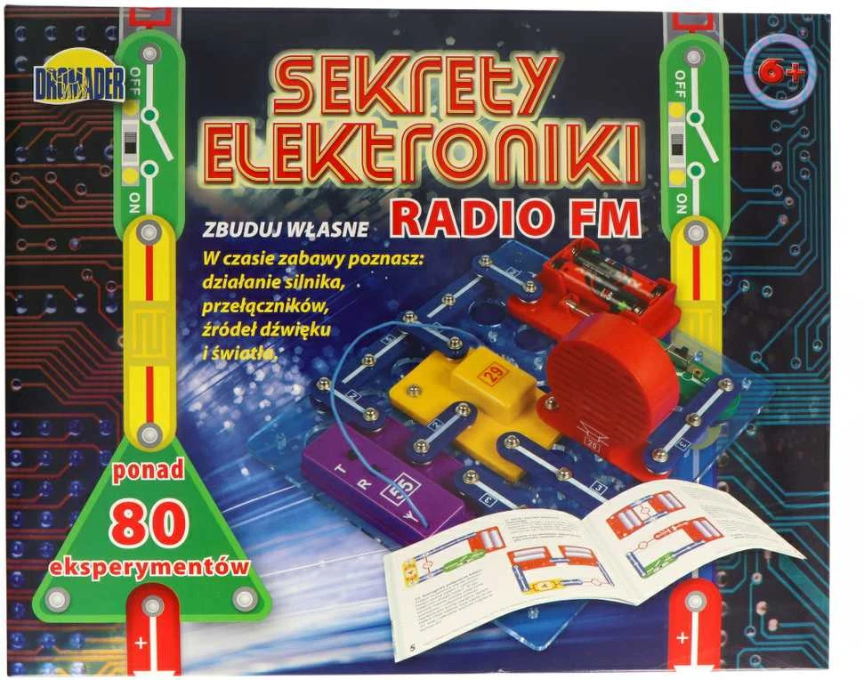 Mini elektronikos paslaptys + FM radijas 80 eksperimentų 59568 DROMADER