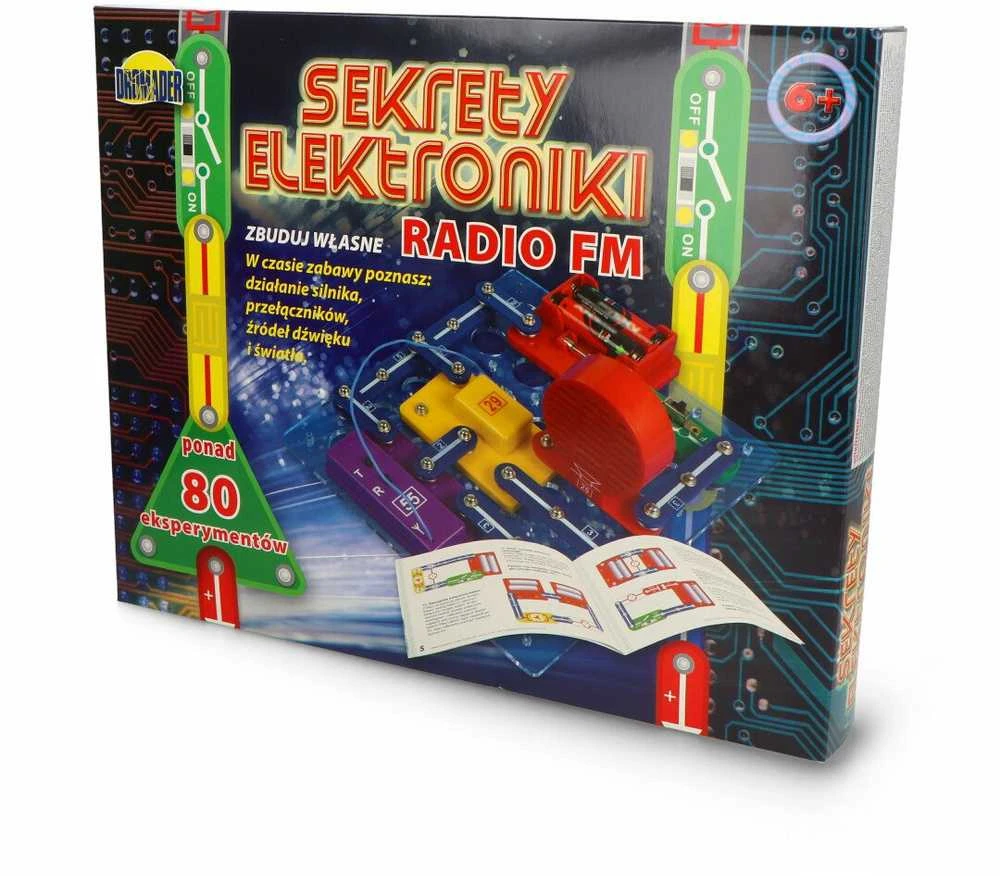 Mini elektronikos paslaptys + FM radijas 80 eksperimentų 59568 DROMADER