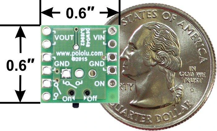 Mini jungiklis Slide MOSFET LV 2-20V/6A, su apsauga prieš atvirkštinę srovę, Pololu 2810