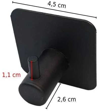 Oem Mini kabliukas – su užraktu – 27 mm – juoda pakaba
