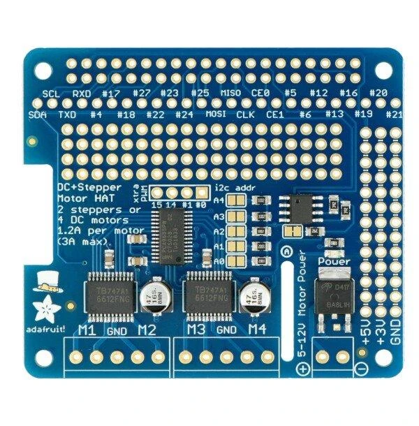 Adafruit motorų valdymo plokštė Raspberry Pi