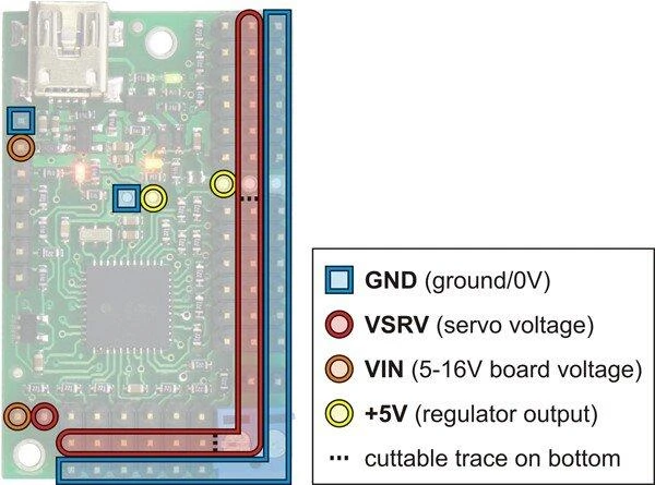 Mini Maestro USB 18 kanalų servo valdiklis, Pololu 1354