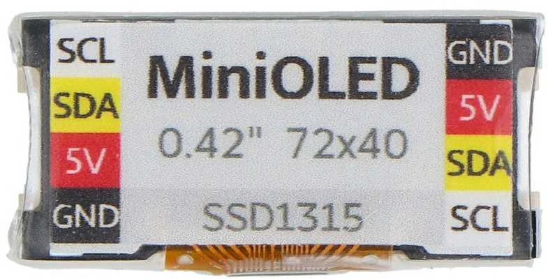 Mini OLED 0.42 colio ekranas su jungčių žymėjimu