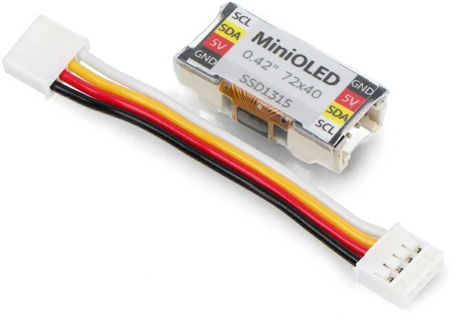 Mini OLED ekranas 0.42'' 72x40px - Įrenginio išplėtimo modulis kūrimo moduliams - M5Stack U166