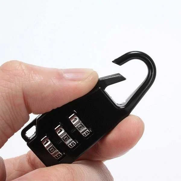 Oem Mini pakabinama spyna su kodu – 5.5 cm – juoda – kombinuota spyna