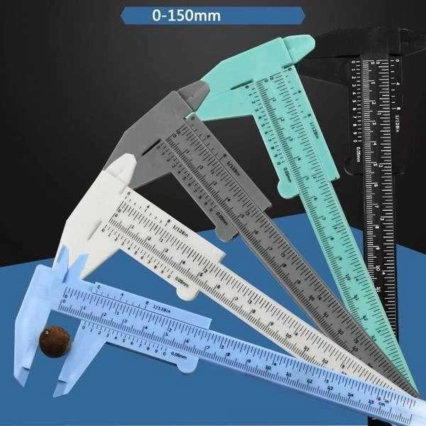 Oem Mini plastikinis suportas 0-150 mm - baltas - matavimo įrankis