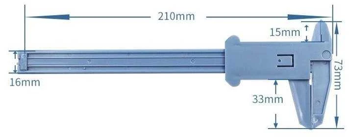 Oem Mini plastikinis suportas 0-150 mm - baltas - matavimo įrankis