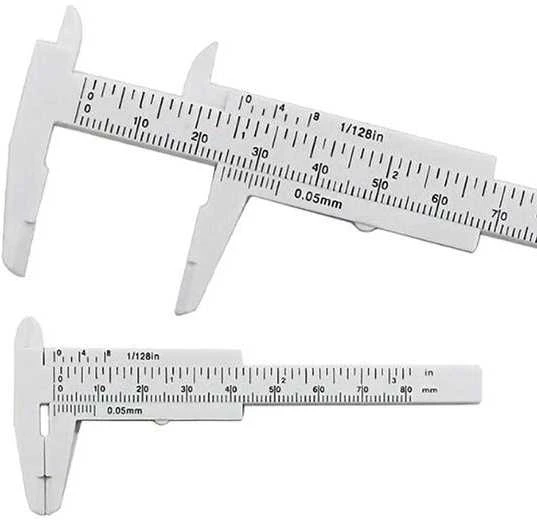 Oem Mini plastikinis suportas 0-80 mm - baltas - matavimo įrankis