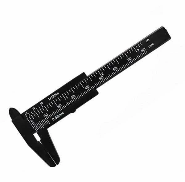 Oem Mini plastikinis suportas 0-80 mm - juodas - matavimo įrankis