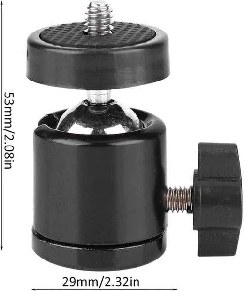 Oem Mini rutulinė galvutė 360 – pasukama – skirta 1/4 colio varžtui su 1/4 colio skyle