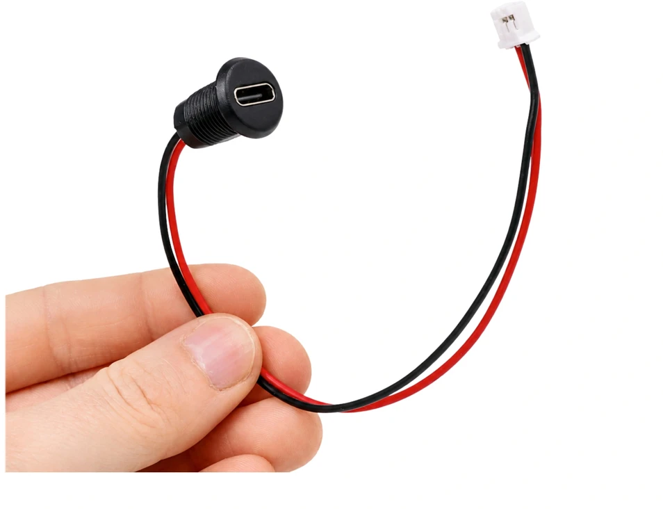 Mini USB moteriškas lizdas - 5+4 kontaktų - tiesus
